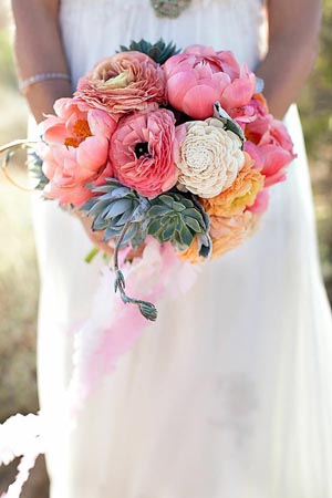 peonias ramo de novia