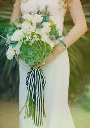 ramo de novia suculentas