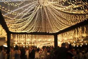 iluminación de boda
