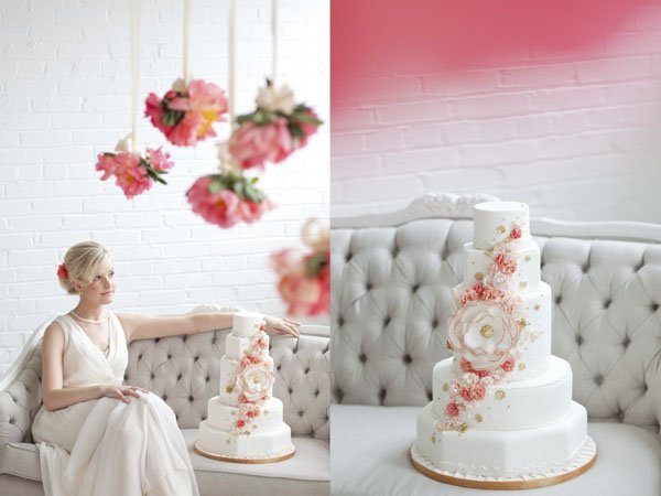 thecaketressblog.com novia inspiración coral