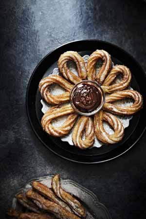 recena chocolate con churros