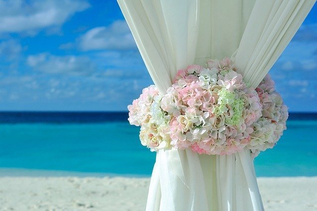 Bodas playeras, decoración